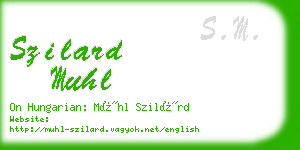 szilard muhl business card